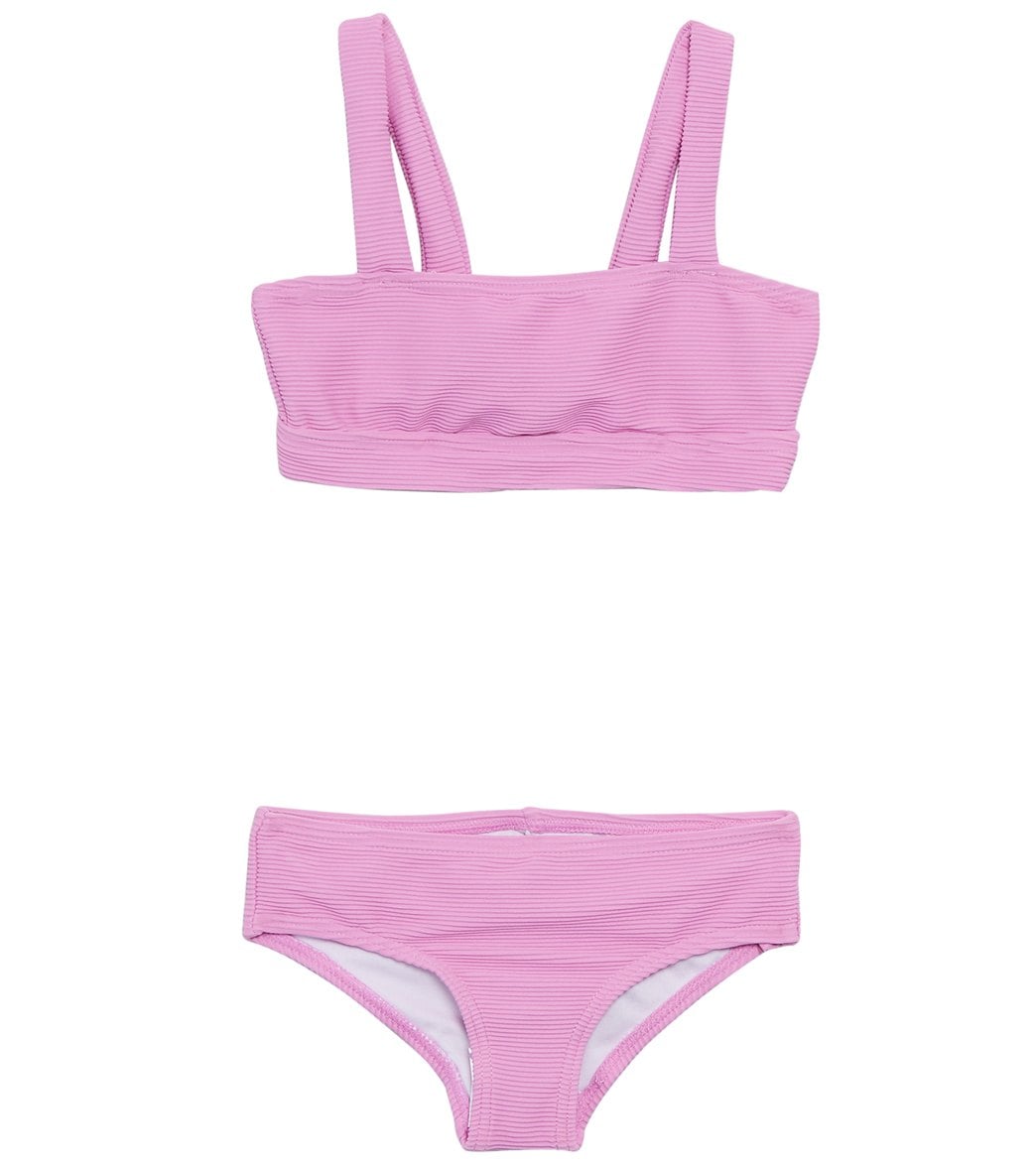 Billabong Girls' Line Up Two Piece Bikini Set - Wild Lavender 4 Polyamide/Elastane - Swimoutlet.com