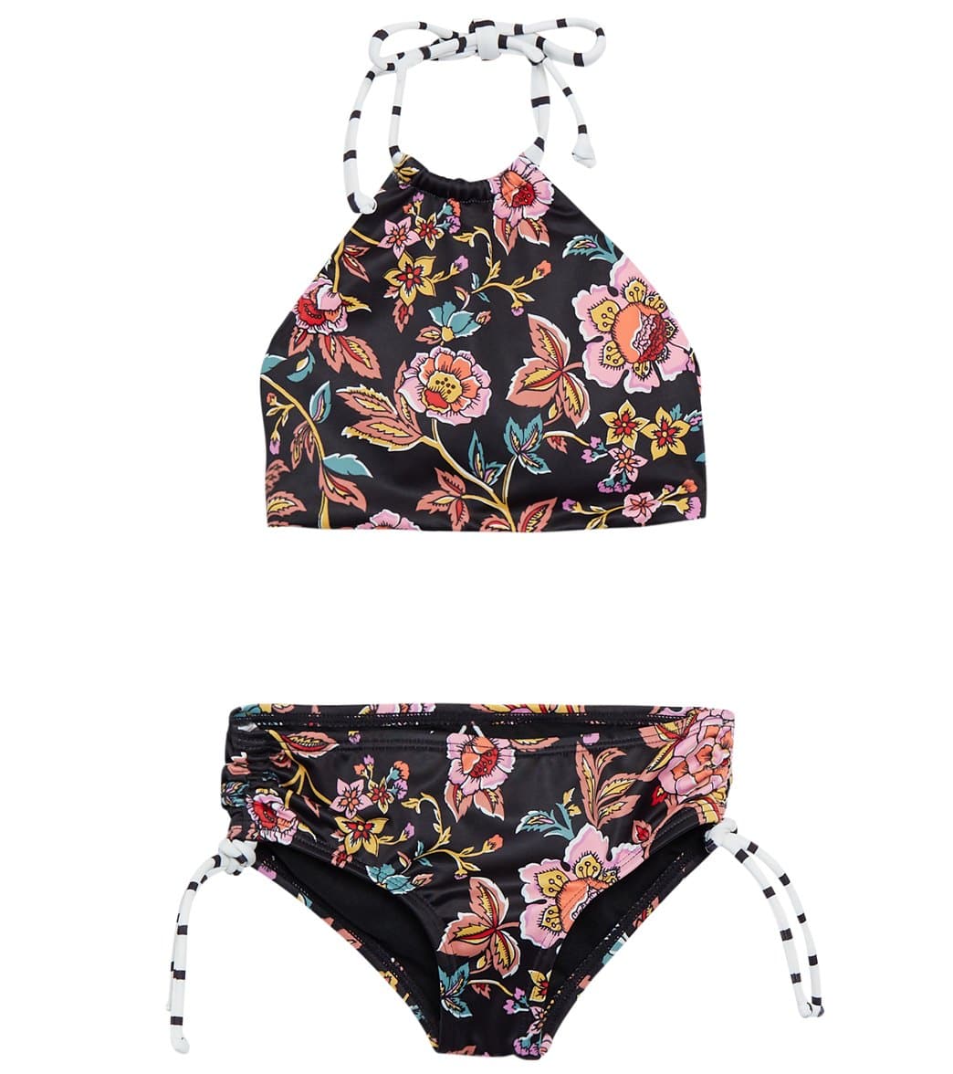 Billabong Girls' Groovy Night Reversible Two Piece Bikini Set - Multi 4 Polyester/Elastane - Swimoutlet.com
