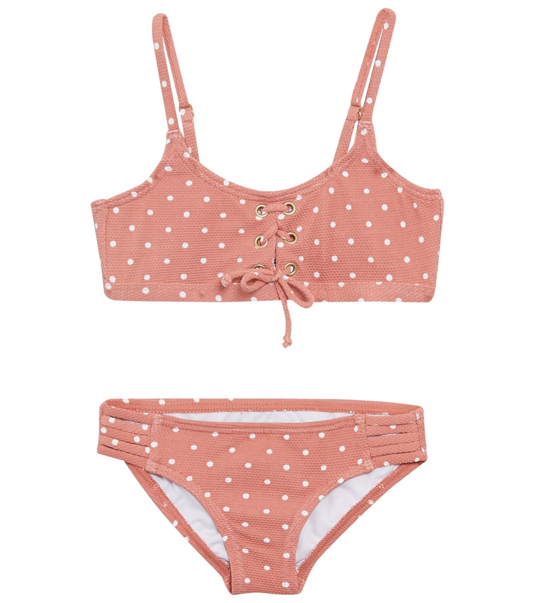 Billabong Girls' Dot Daze Two Piece Bikini Set - Coco Bliss 4 Elastane/Polyamide - Swimoutlet.com