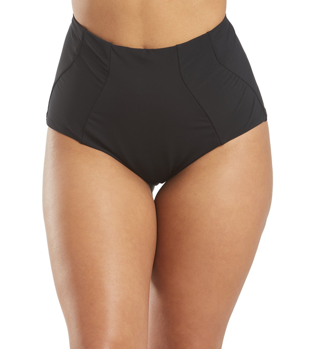 Jets Swimwear Australia Conspire High Waist Bikini Bottom - Black 6 - Swimoutlet.com