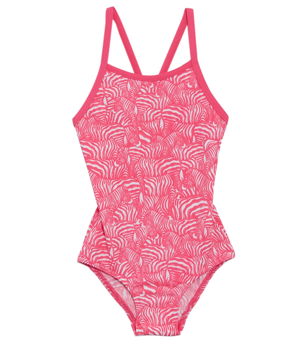 Funkita Toddler Girls Painted Pink Eco One Piece Swimsuit at SwimOutlet.com