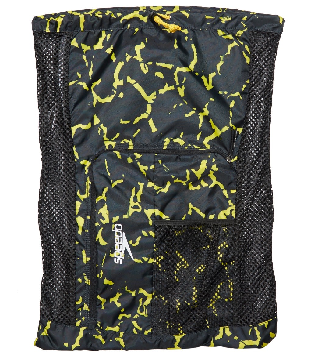 Speedo Deluxe Mesh Ventilator 35L Bag - Yellow 1Sz Polyester - Swimoutlet.com