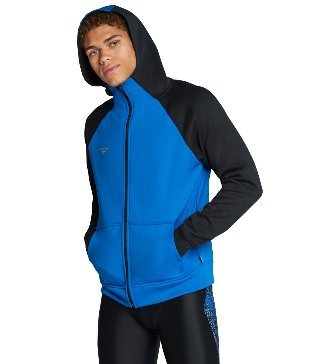 Speedo Men's Team Jacket - Blue 2Xl Cotton/Polyester - Swimoutlet.com