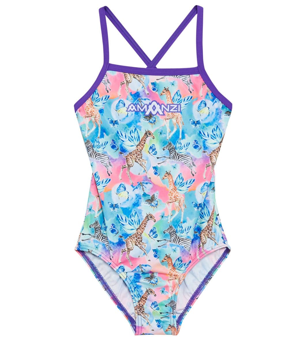 Amanzi Toddler Girls' Enchanted Safari One Piece Swimsuit at SwimOutlet.com