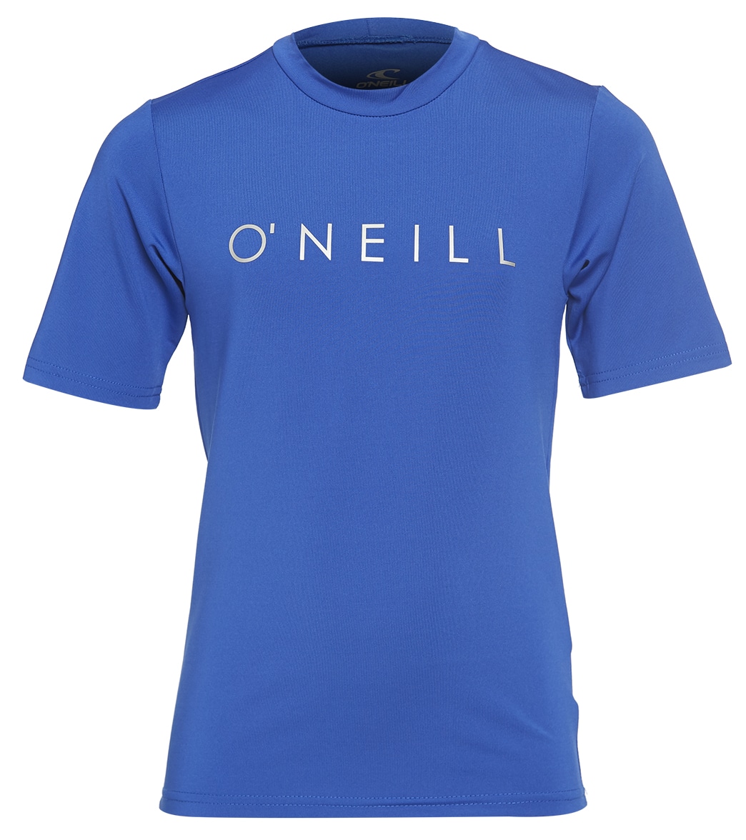 O'neill Youth Basic Upf 30+ Short Sleeve Sun Shirt - Pacific 16 Polyester - Swimoutlet.com