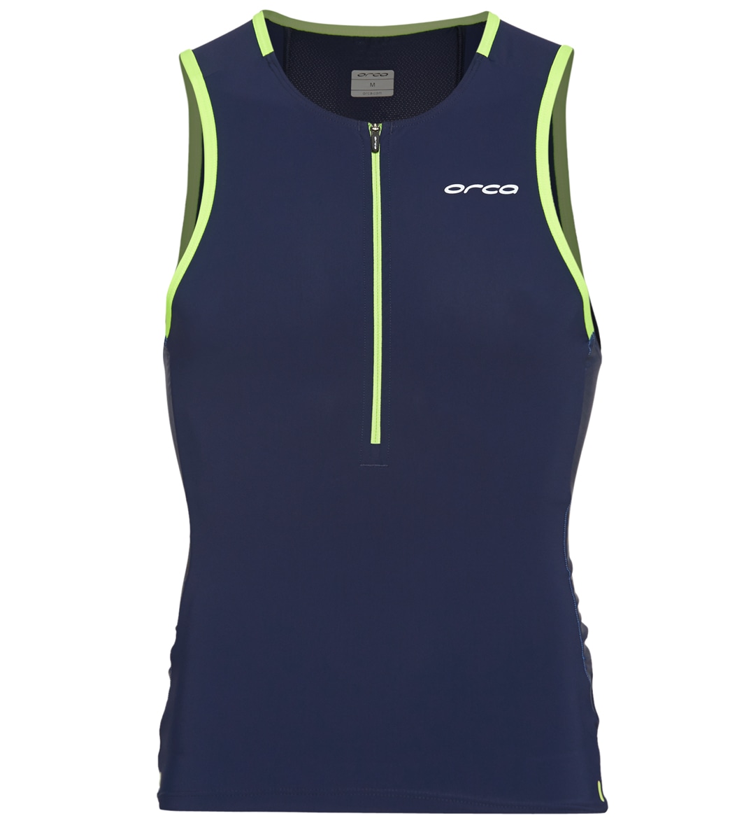 Orca Men's 226 Perform Sleeveless Tri Top - Blue Green Large Size Large - Swimoutlet.com