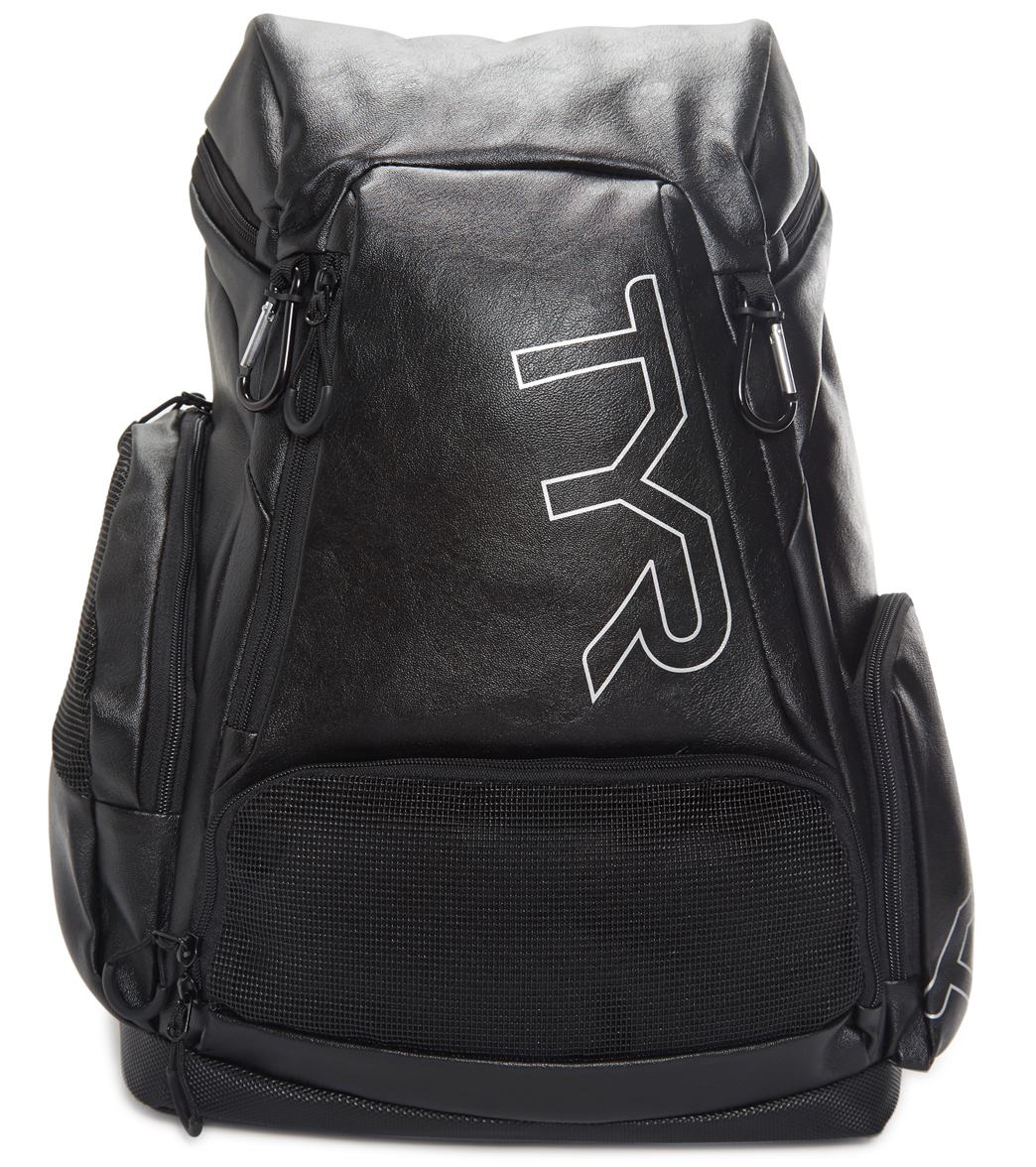 TYR Alliance 30L Leather Backpack - Black - Swimoutlet.com