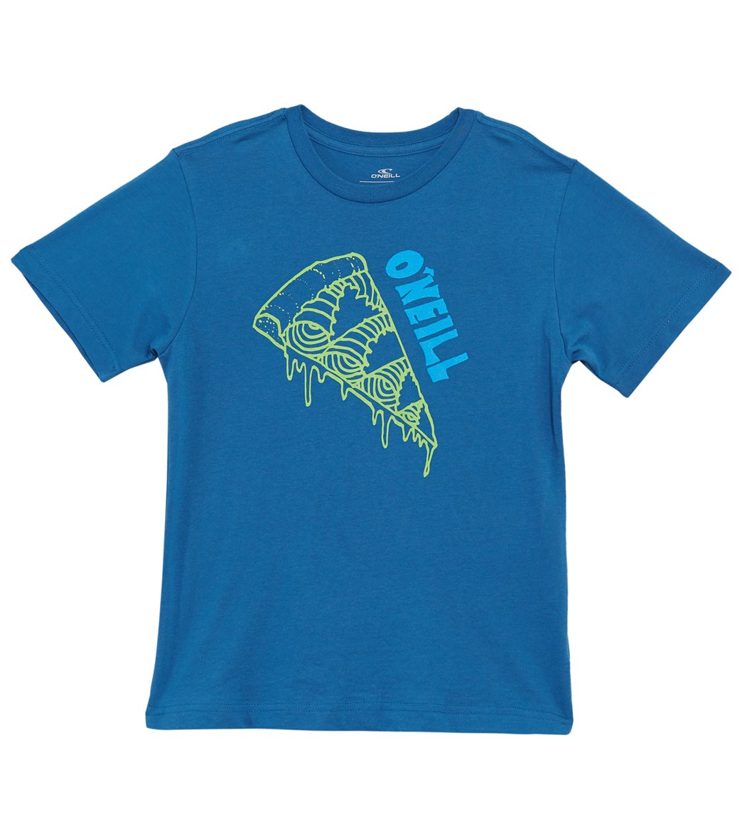 O'neill Boys' Waves & Pizza Tee Shirt Toddler/Little/Big Kid - Dark Blue Medium Big Cotton - Swimoutlet.com