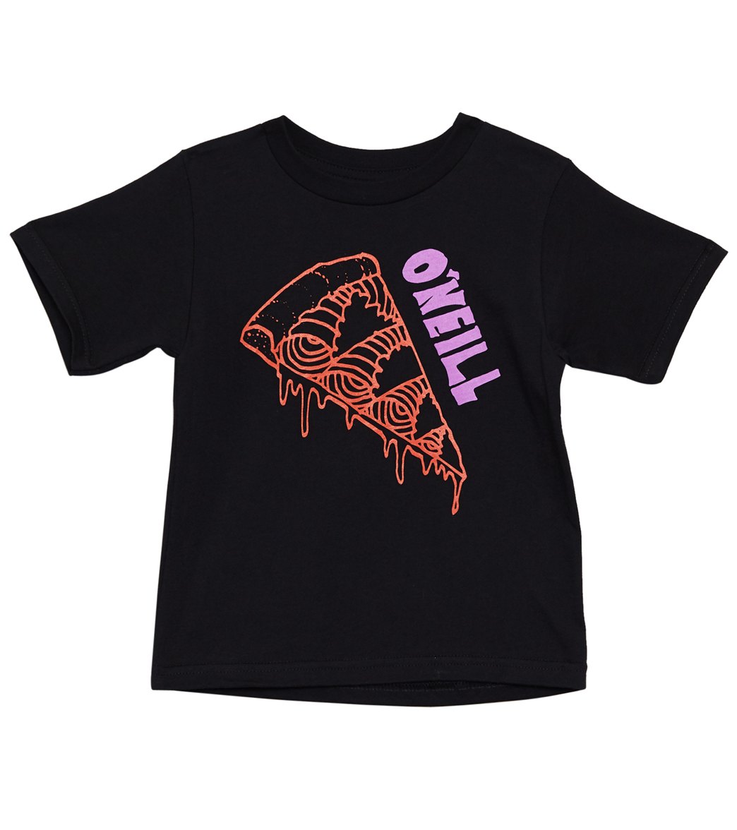 O'neill Boys' Waves & Pizza Tee Shirt /Little/Big Kid - Black 2T Cotton - Swimoutlet.com