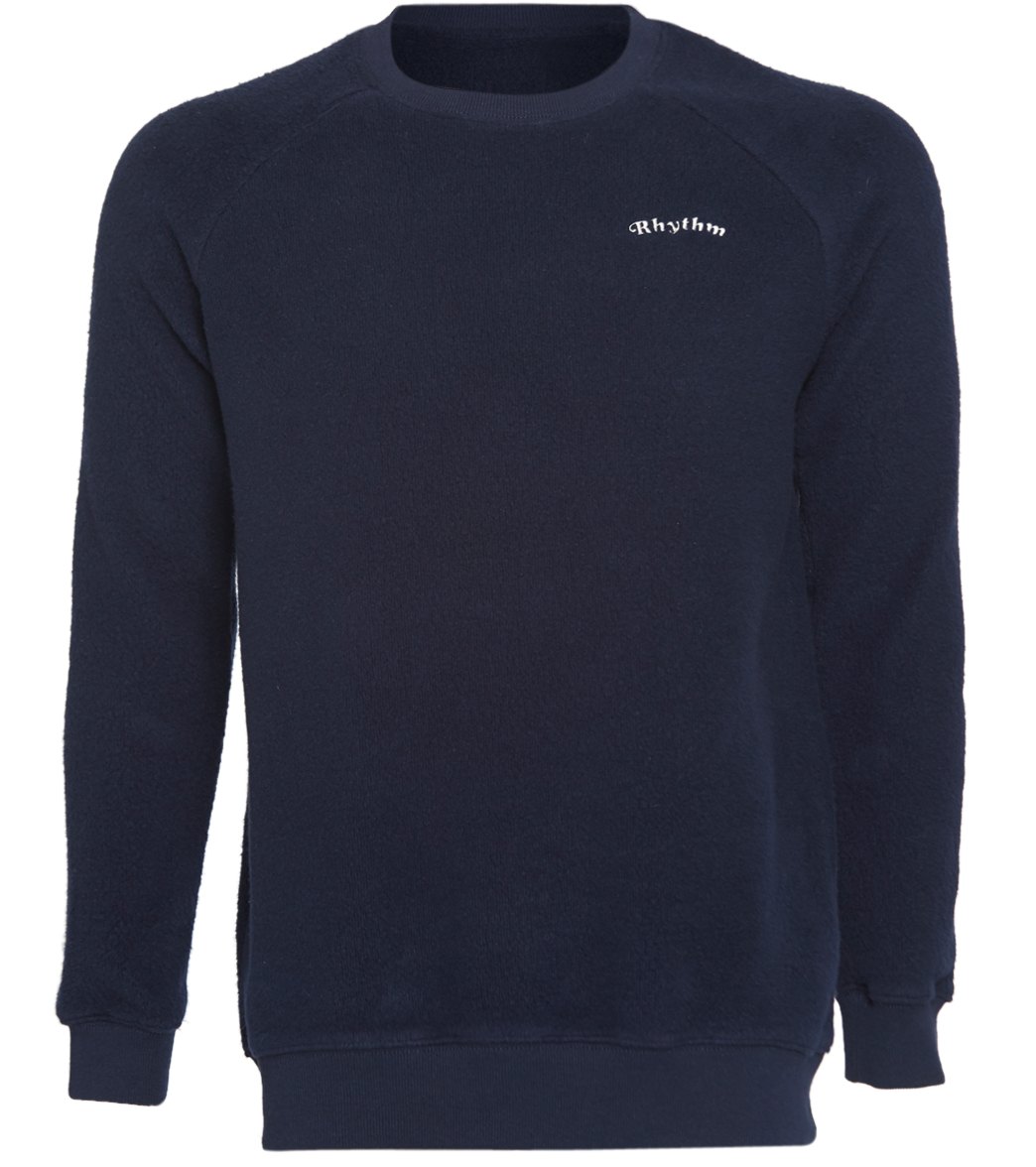 Rhythm Vintage Pullover Sweater Shirt - Navy Small Cotton - Swimoutlet.com