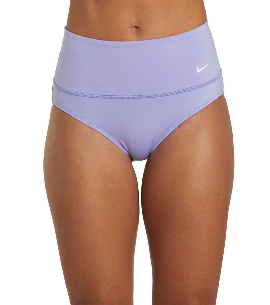 Nike Women's Essential High Waist Bikini Bottom - Purple Pulse Xxl - Swimoutlet.com