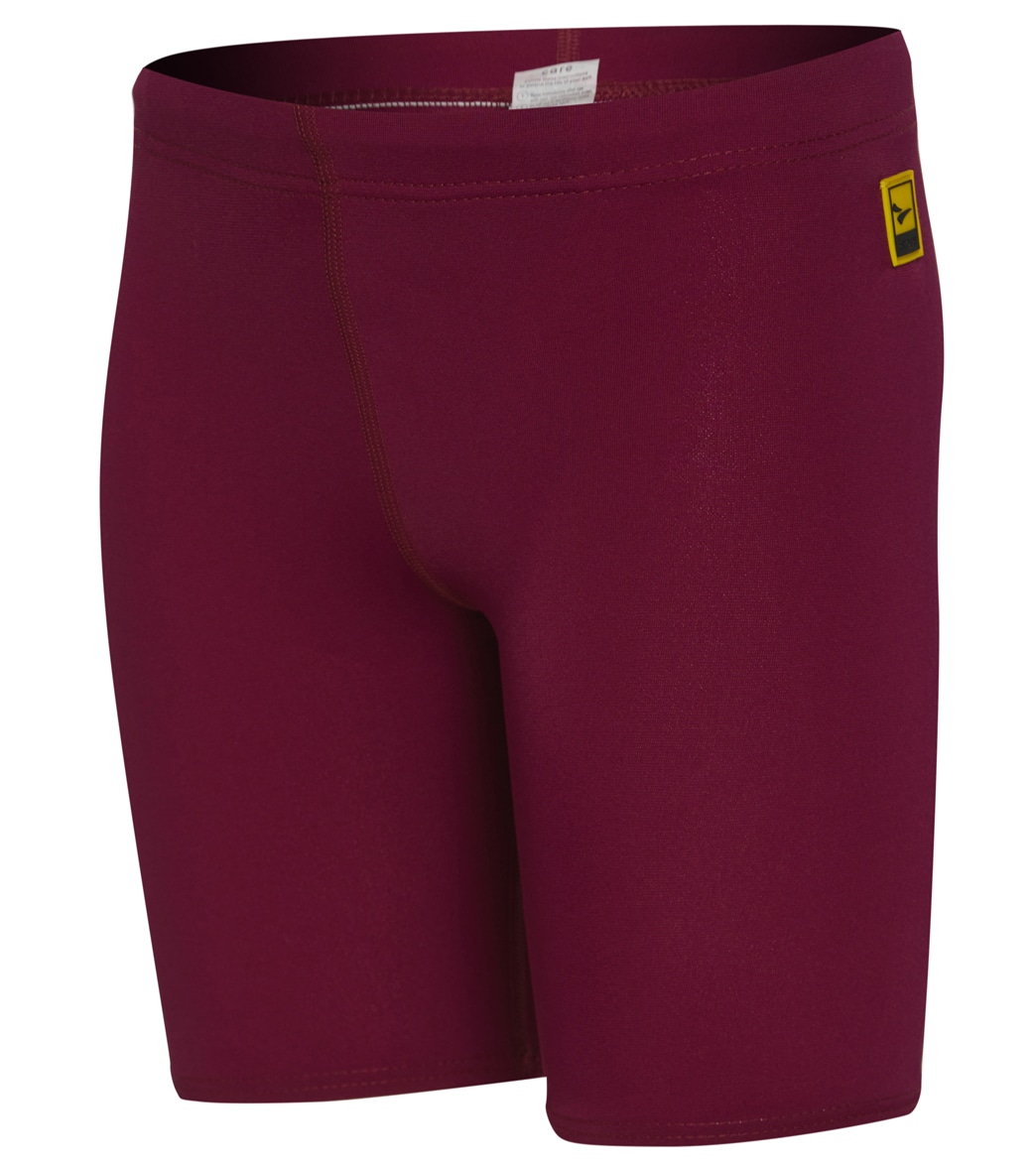 Finis Boys' Solid Jammer Swimsuit - Cabernet 18 - Swimoutlet.com