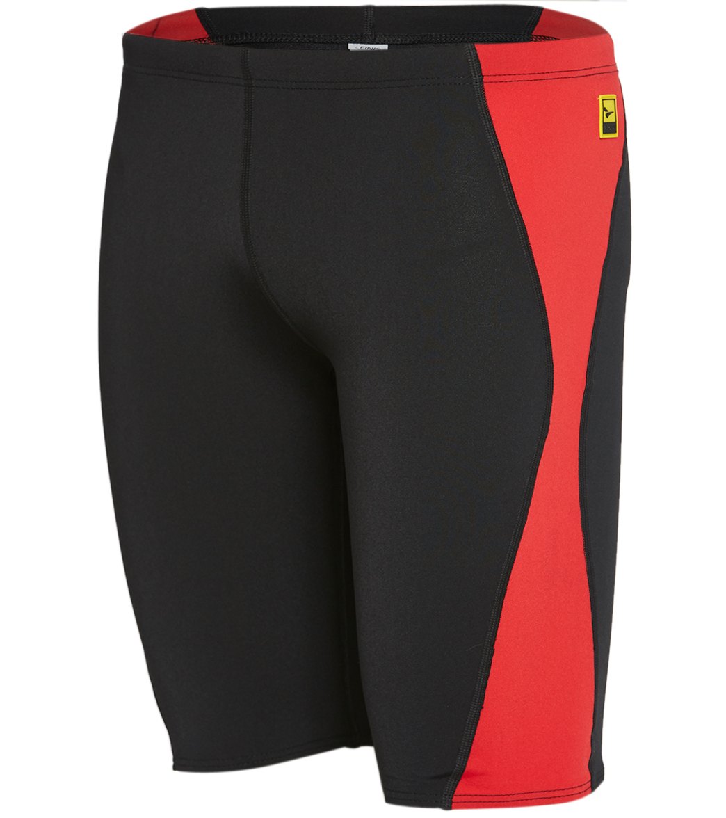 Finis Men's Splice Jammer Swimsuit - Black/Red 38 - Swimoutlet.com
