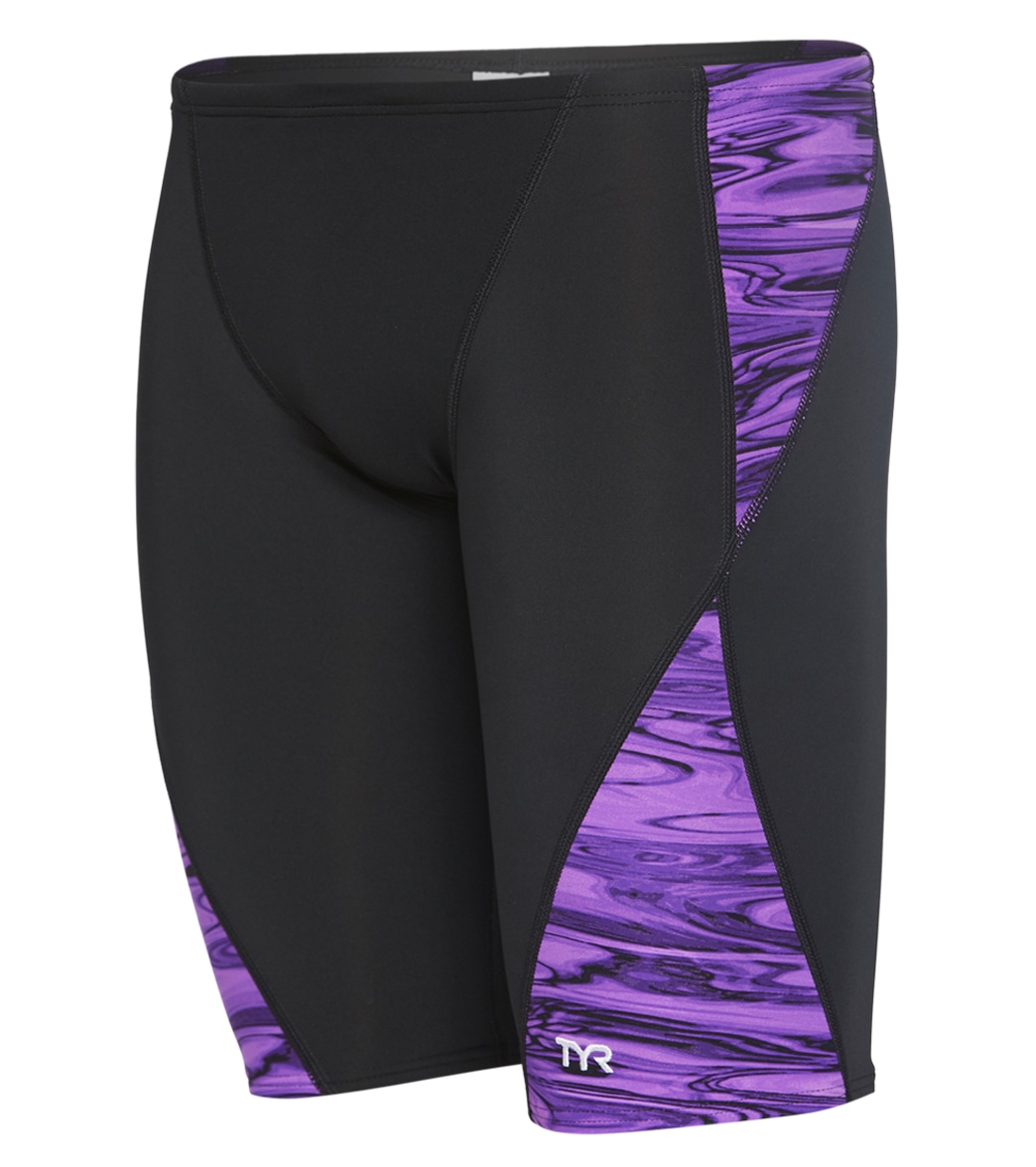 TYR Men's Hydra Blade Jammer Swimsuit - Purple 26 - Swimoutlet.com