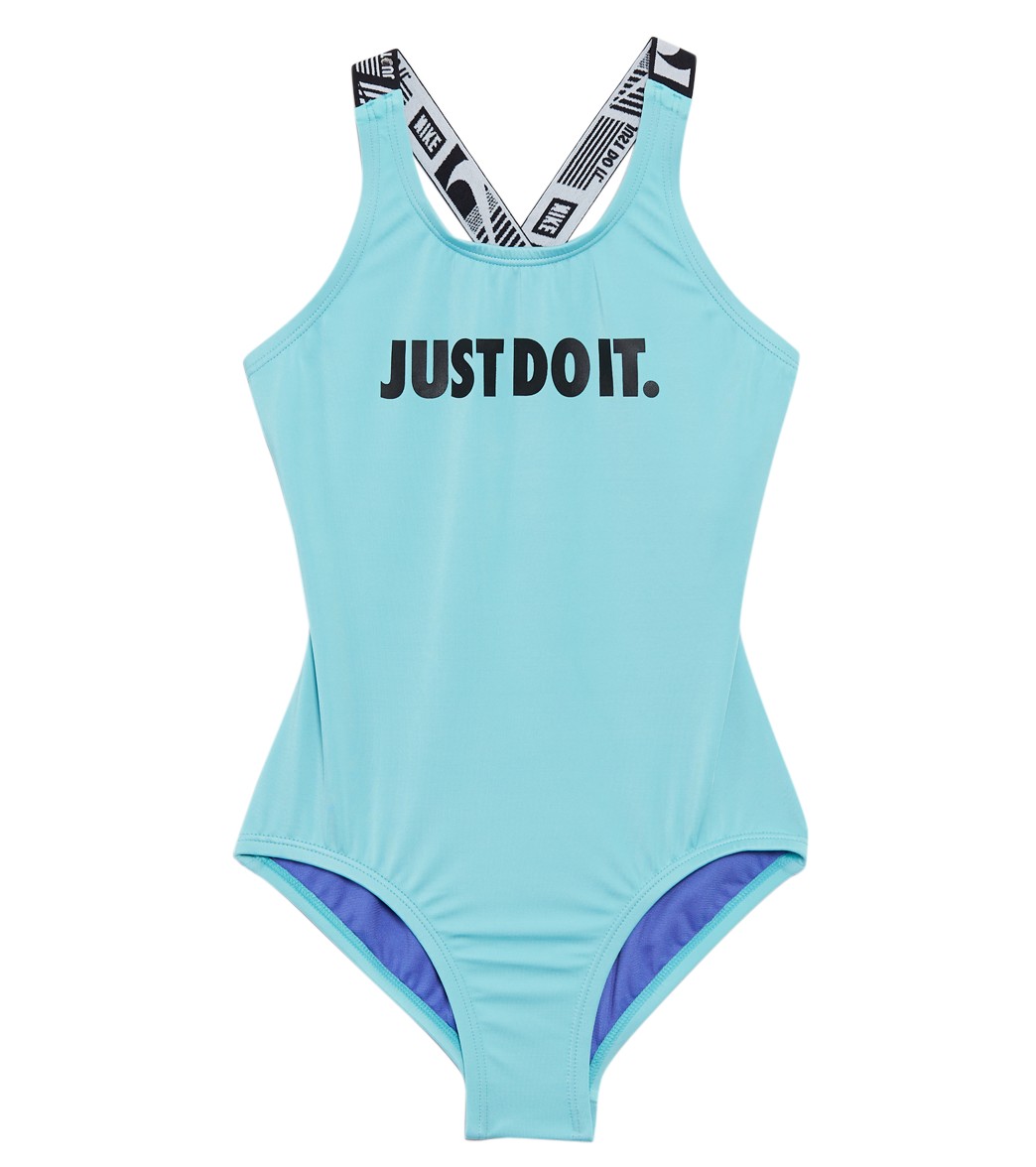 Nike Girls' Jdi One Piece Swimsuit Big Kid - Aurora Green X-Small Polyester - Swimoutlet.com