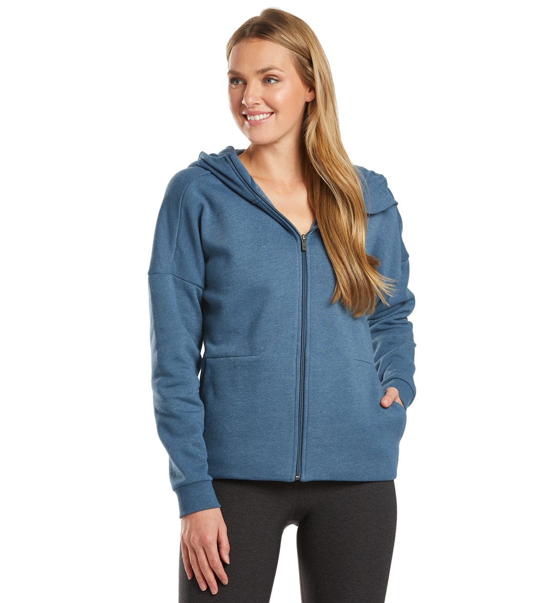 Mpg Women's Cozy Up Hoodie - Heather Poseidon Large Size Large Cotton/Polyester - Swimoutlet.com