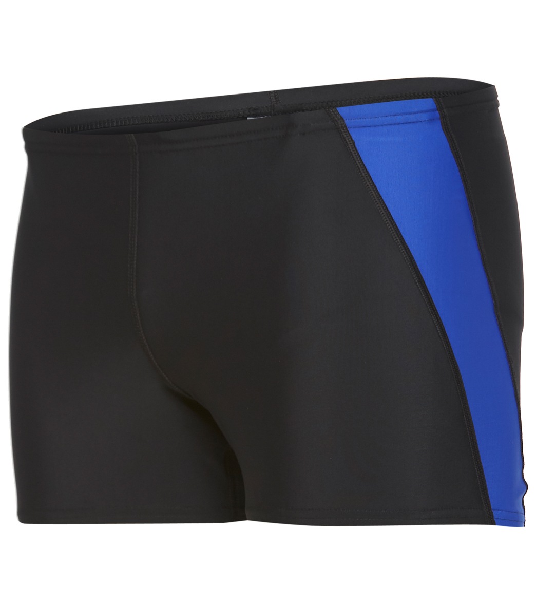 Speedo Men's Splice Square Leg Swimsuit - Blue Small Size Small - Swimoutlet.com
