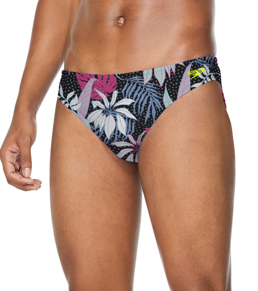 Speedo Men's Printed Brief Swimsuit - Fuschia 38 - Swimoutlet.com