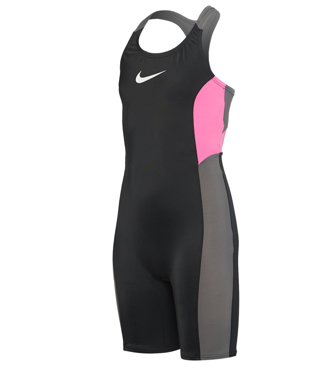Nike Girls' Color Surge One Piece Swimsuit (Big Kid) at SwimOutlet.com