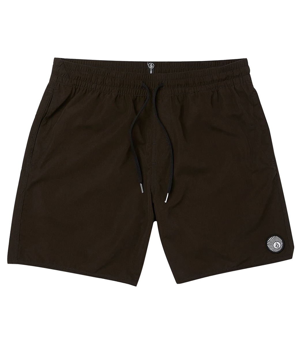 Volcom Lido Solid Trunk 16 - Black Xl Polyester - Swimoutlet.com