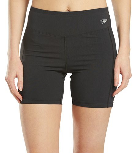 XXL, Black Women Swim Shorts Women Sport Sunscreen Elastic Bathing Bottom Skinny Capris Swim Shorts Trunks
