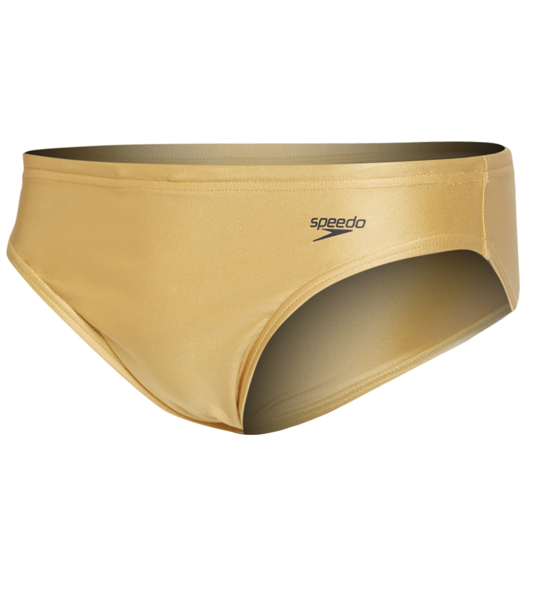 Speedo Mens Gold Solar Brief Swimsuit At