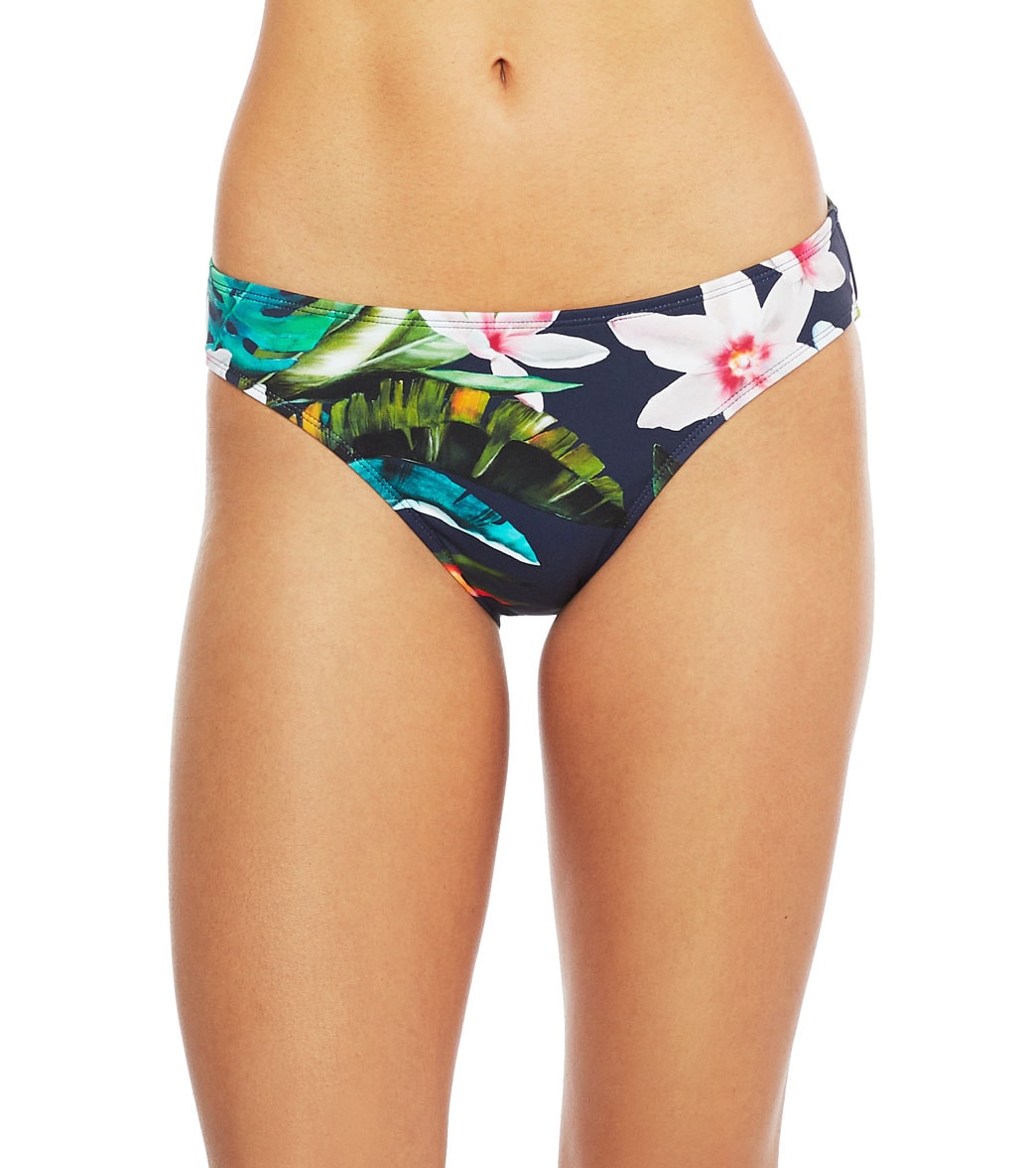 Ralph Lauren Watercolor Tropical Bikini Bottom - Green/Multi 6 - Swimoutlet.com