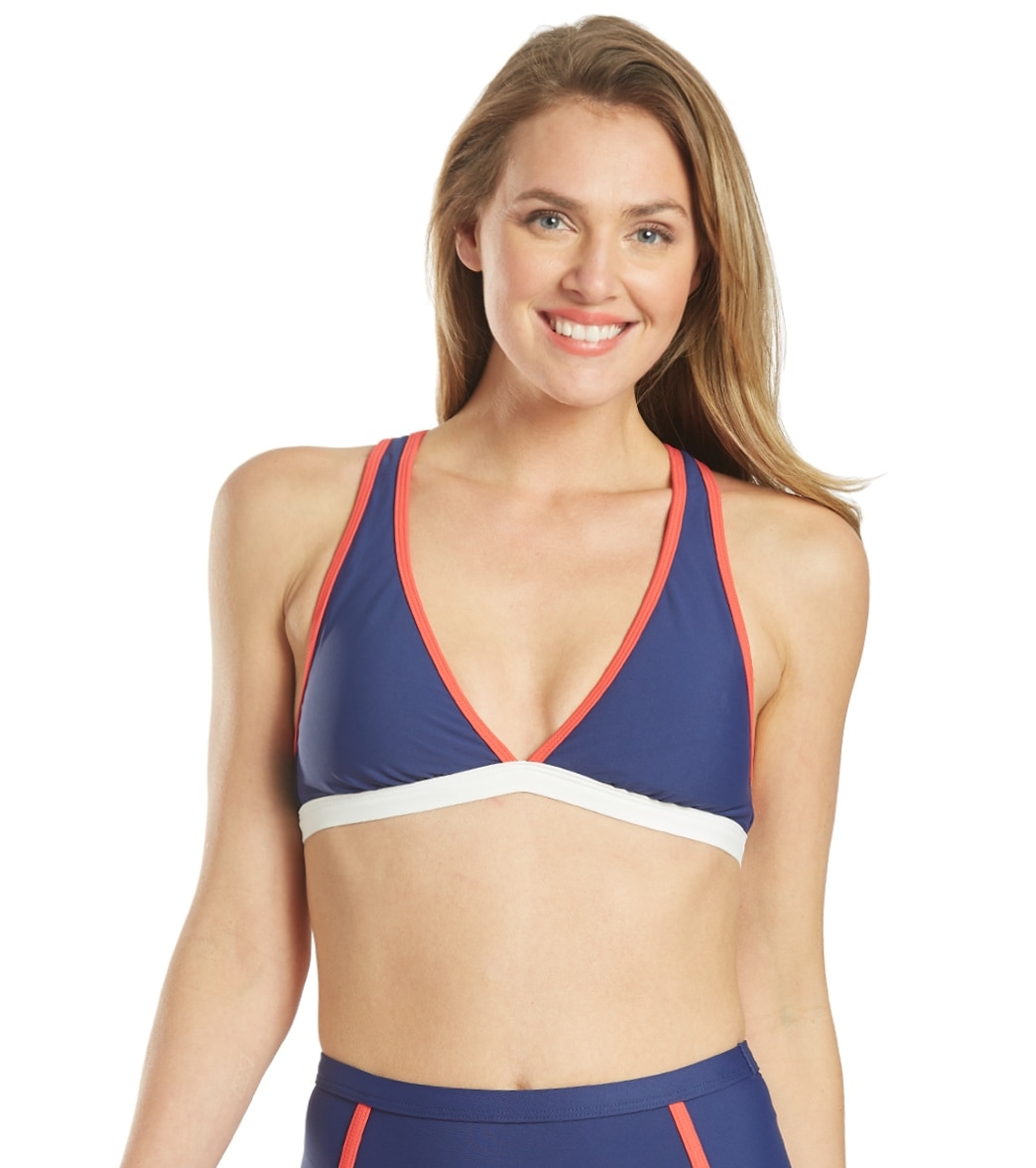 Next Coral Reef Paddle Out Bikini Top - Navy Large - Swimoutlet.com