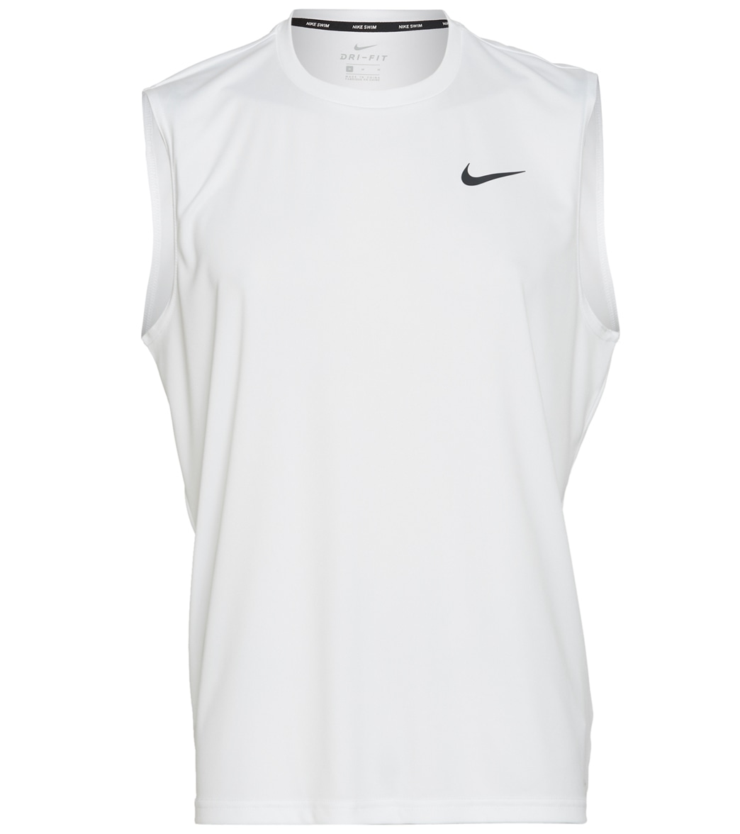 Nike Men's Essential Sleeveless Hydroguard - White Small Polyester - Swimoutlet.com
