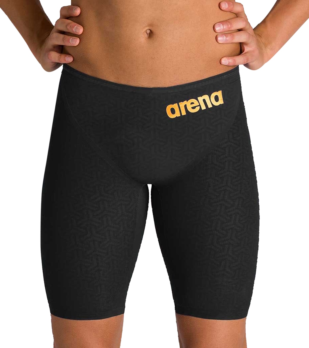 Arena Men's Powerskin Carbon Glide Jammer Tech Swimsuit - Black/Gold 22 Elastane/Polyamide - Swimoutlet.com
