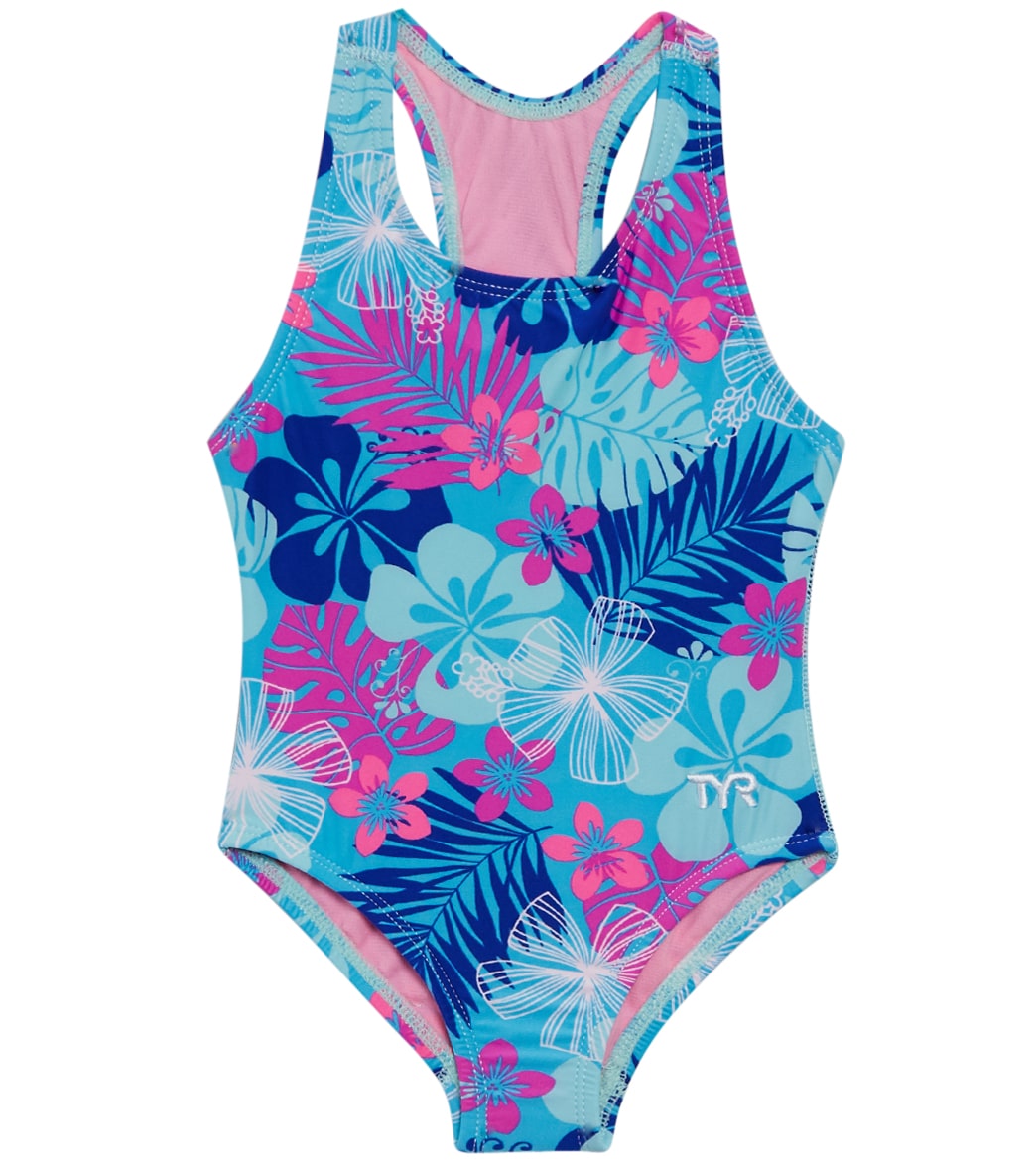 TYR Girls' Luau Ella Maxfit One Piece Swimsuit (Toddler, Little Kid ...