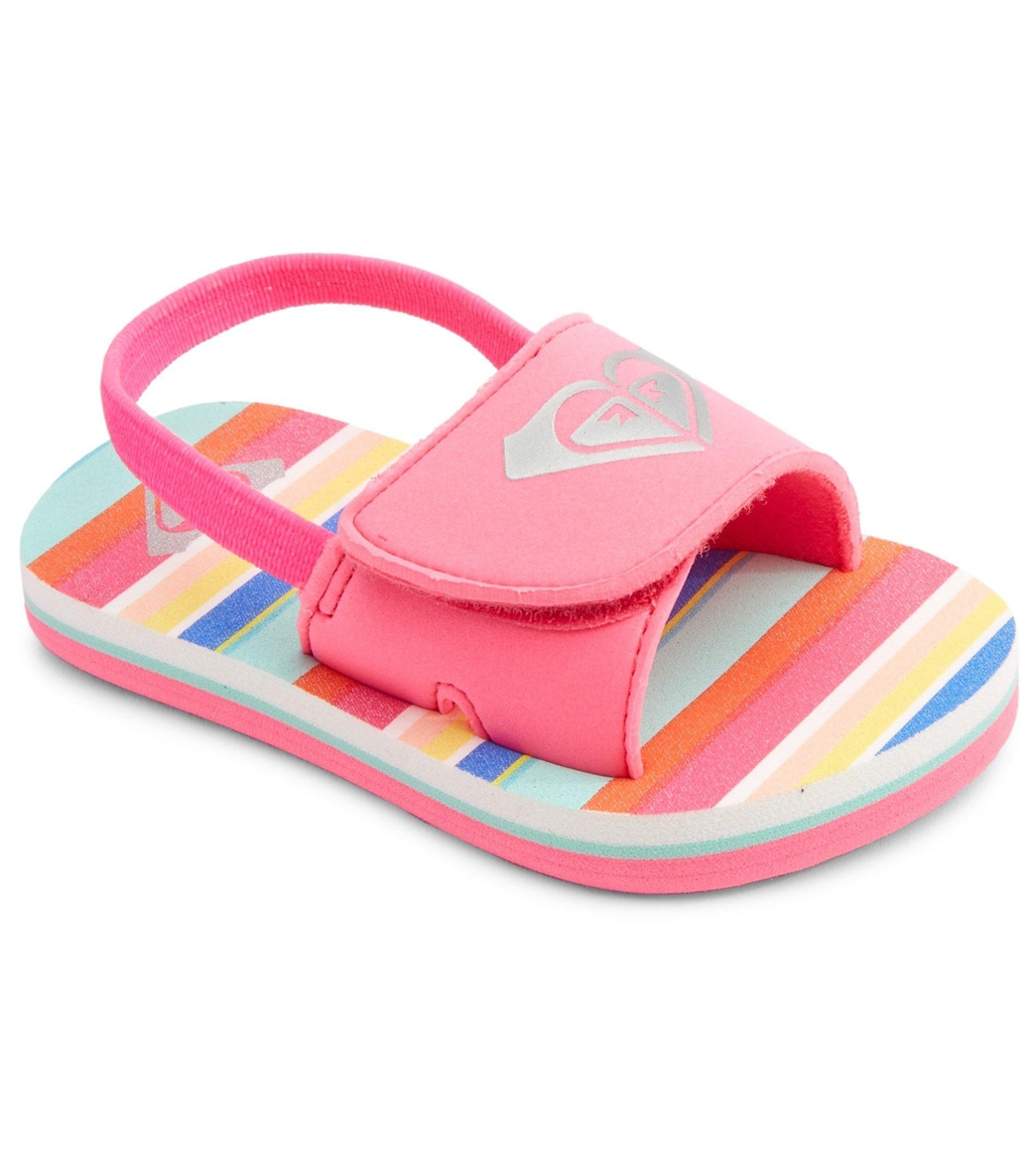 Roxy Finn Sandals - Pink Stripe 5 Medium Size - Swimoutlet.com