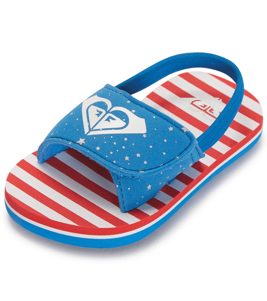 Roxy Finn Sandals - Red/White/Blue 10 Medium Size - Swimoutlet.com