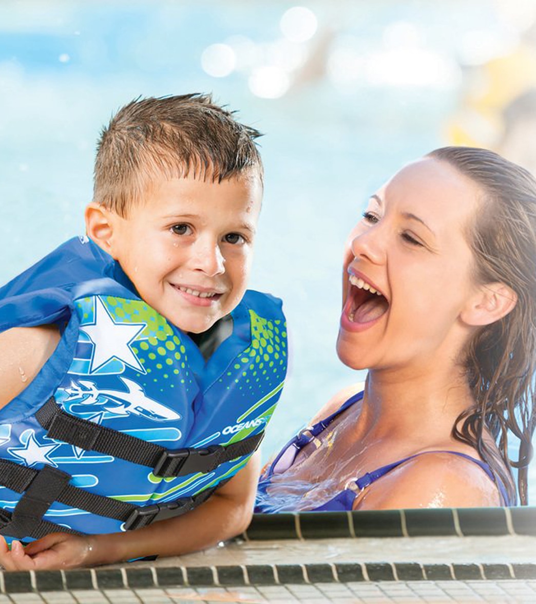 Aqua Leisure Kids' Uscga 3 Buckle Personal Flotation Device 30-50 Lbs. - Blue - Swimoutlet.com