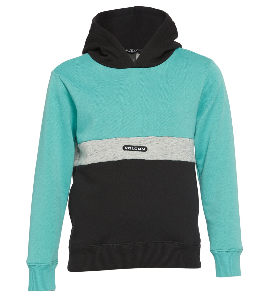 Volcom Boys' Single Stone Division Pullover Hoodie /Little/Big Kid - Mysto Green 2T Cotton/Polyester - Swimoutlet.com