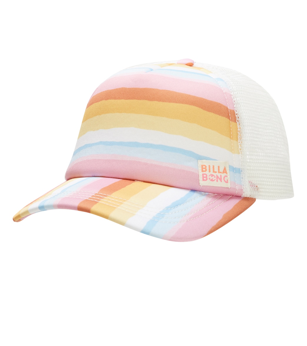 Billabong Girls' Shenanigans Trucker Hat - Pink Lady One Size Polyester - Swimoutlet.com