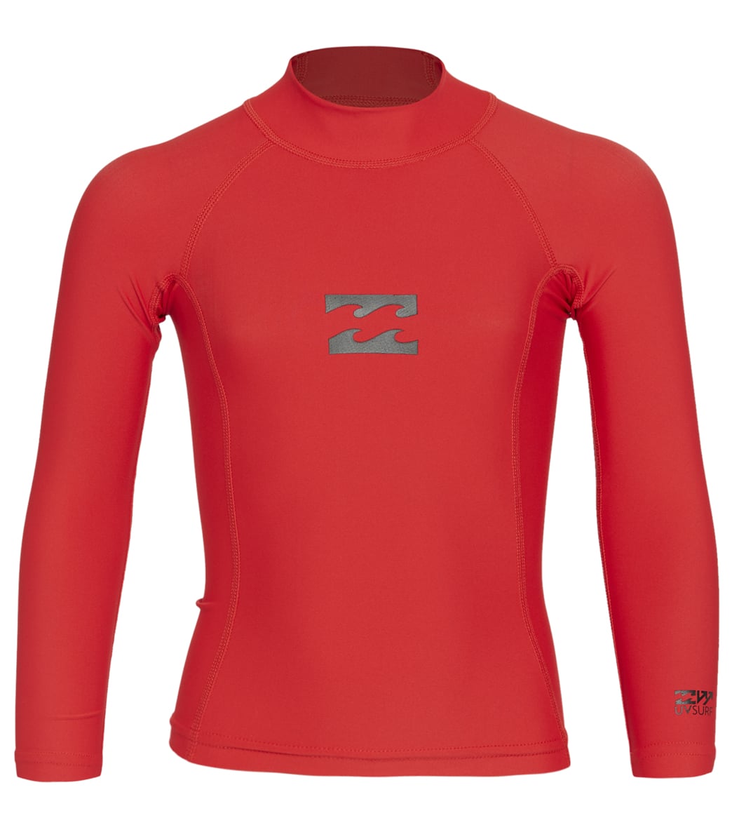 Billabong Kids' All Day Wave Performance Fit Long Sleeve Rash Guard at