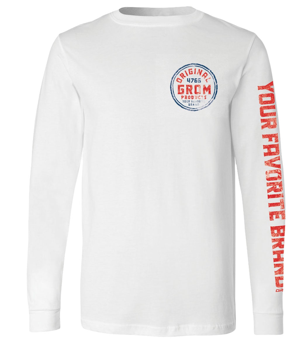 Grom Boys' Original Tee Shirt - White Medium 8 Cotton - Swimoutlet.com