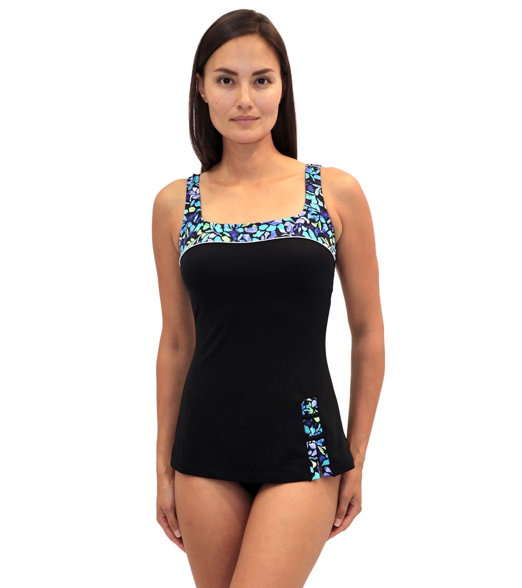 Fit4U Sea Glass Retro Sheath One Piece Swimsuit at