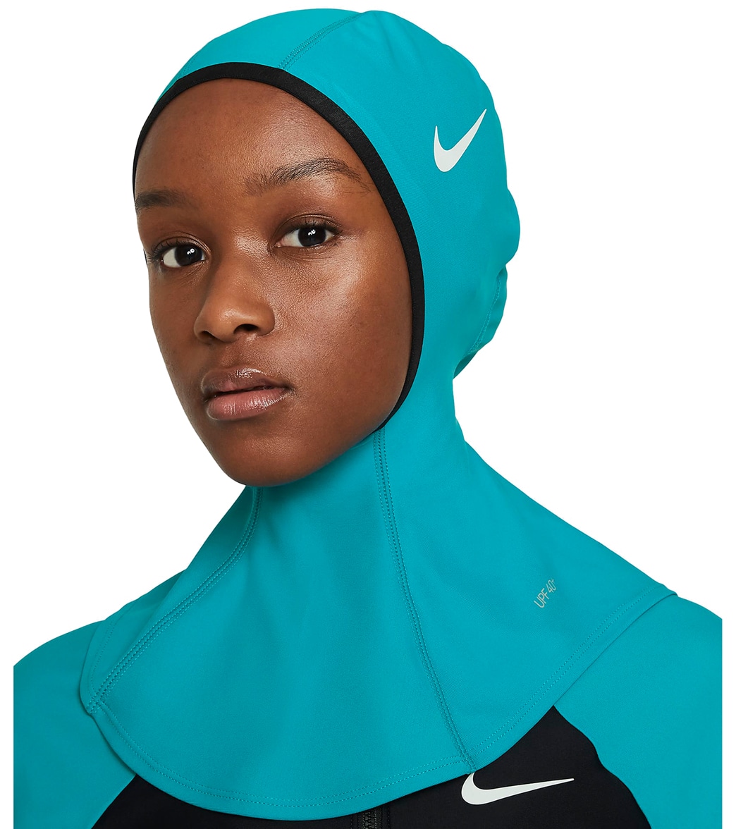 Nike Modest Chlorine Resistant Hijab - Aquamarine X-Small/Small - Swimoutlet.com