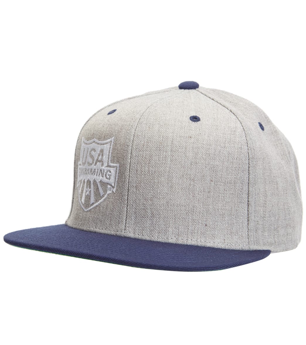 Usa Swimming Snapback Cap - Grey One Size - Swimoutlet.com