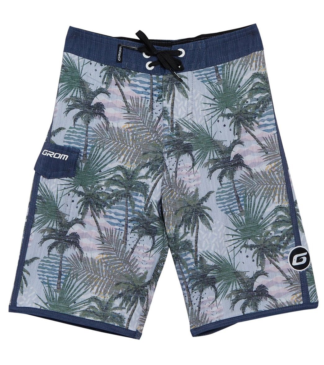 Grom Boys' Classic Boardshorts Toddler/Little/Big Kid - Navy X-Small 4/5 - Swimoutlet.com