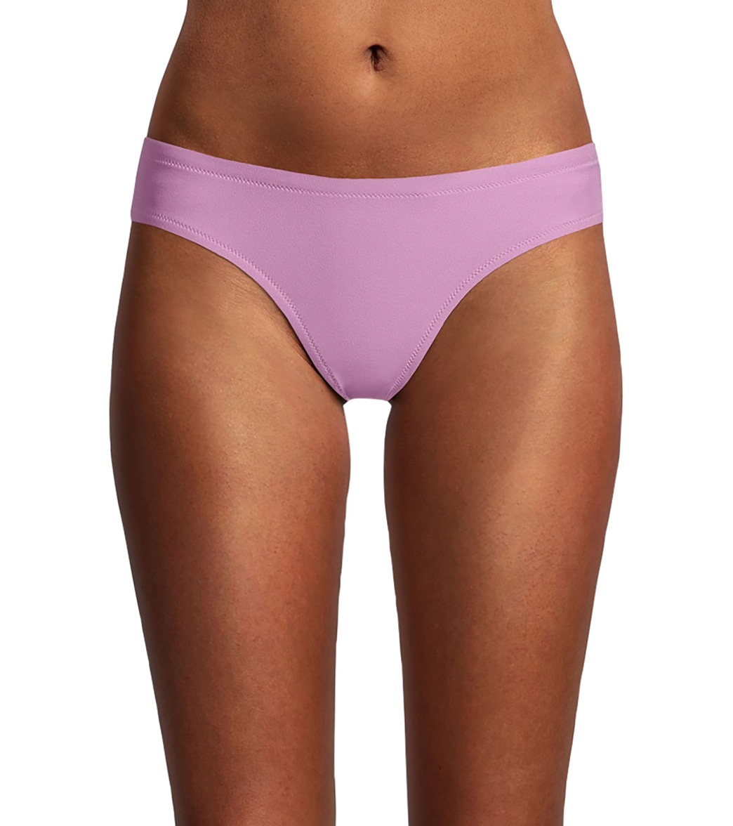 Speedo Women's Solid Cheeky Hipster Bikini Bottom - Orchid Glow Small Size Small - Swimoutlet.com
