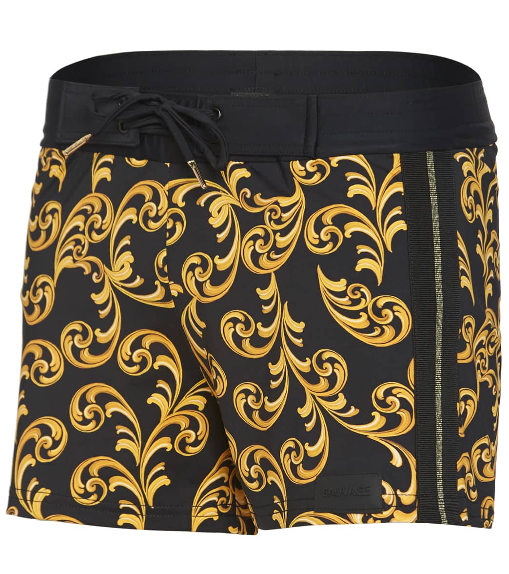 gold swim skirt