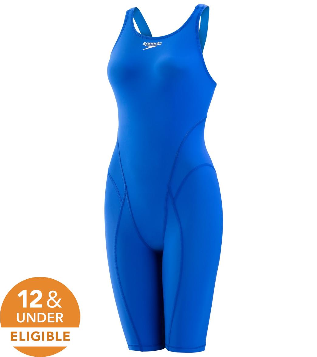 Speedo Women's Vanquisher Kneeskin Tech Suit Swimsuit - Beautiful Blue 18 - Swimoutlet.com