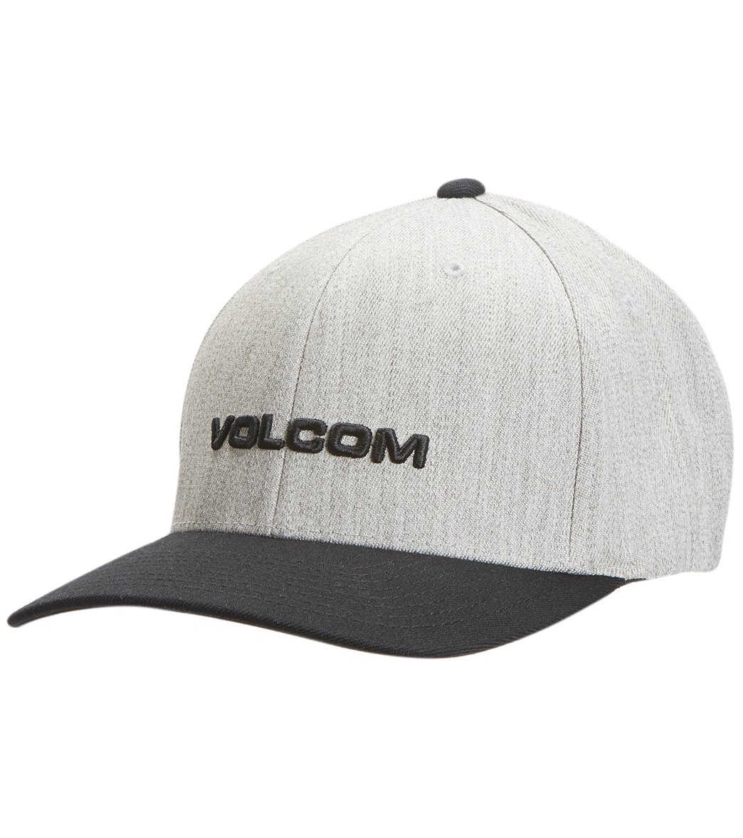 Volcom Men's Euro Xfit Hat - Heather Grey Small/Medium Cotton/Polyester - Swimoutlet.com