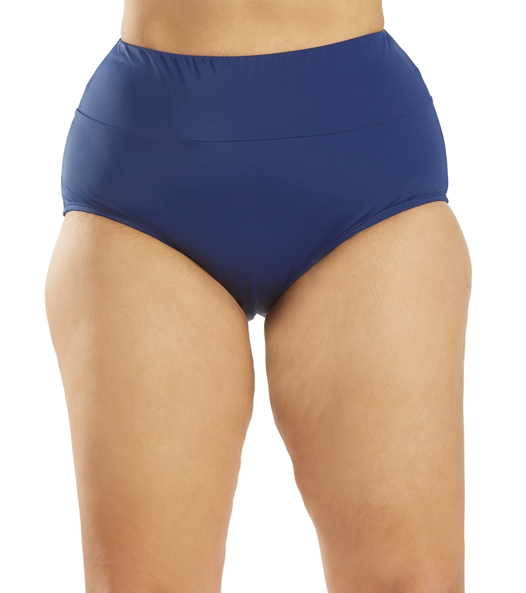 Maxine Plus Size Wide Band Full Bikini Bottom at