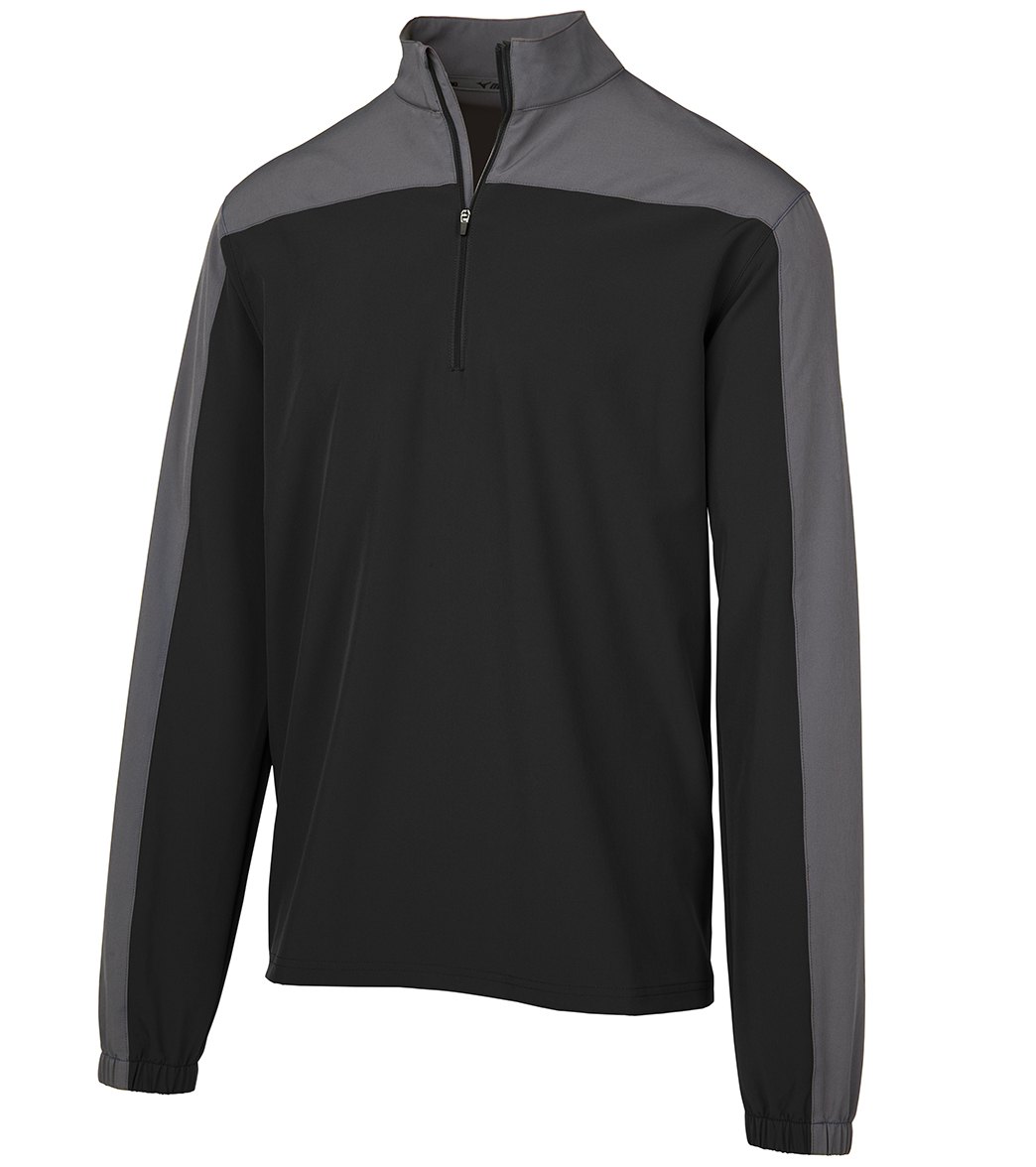 Mizuno Men's Comp Long Sleeve Batting Jacket - Black-Shade Medium Black/Shade - Swimoutlet.com
