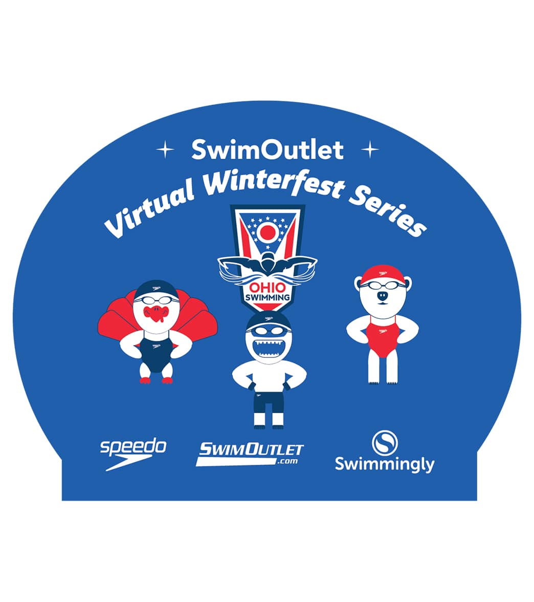 Bettertimes Swimoutlet Winterfest Virtual Series Swim Cap - Blue - Swimoutlet.com