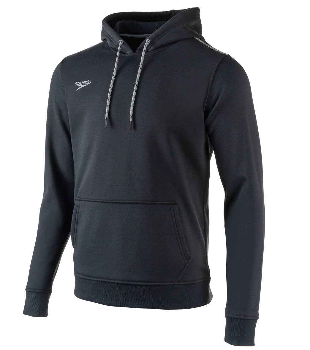 Speedo Men's Long Sleeve Hooded Sweatshirt - Black 2Xs Size X-Small Cotton/Polyester - Swimoutlet.com